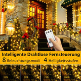 LumoGlow™ Outdoor String Lights - 120 m, 1000 LEDs, Dimmable with Remote Control and Timer