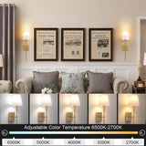 Wall Lights Set of 2 with 2 Free Bulbs – Wireless and Dimmable