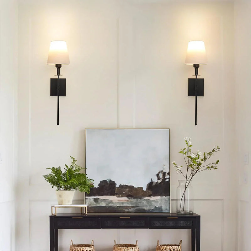 Wall Lights Set of 2 with 2 Free Bulbs – Wireless and Dimmable